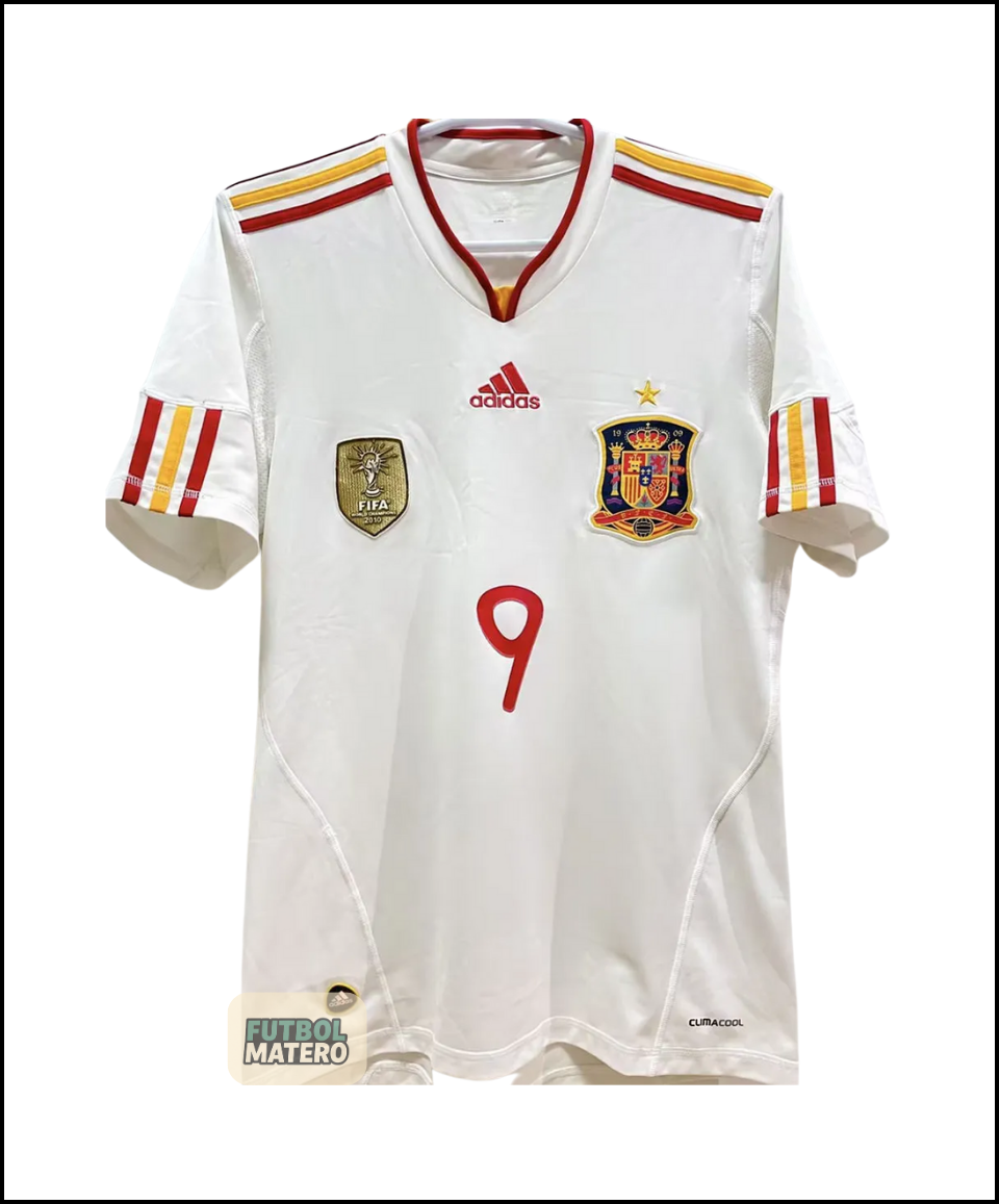 Camiseta retro blanca de visitante de España 2011/12